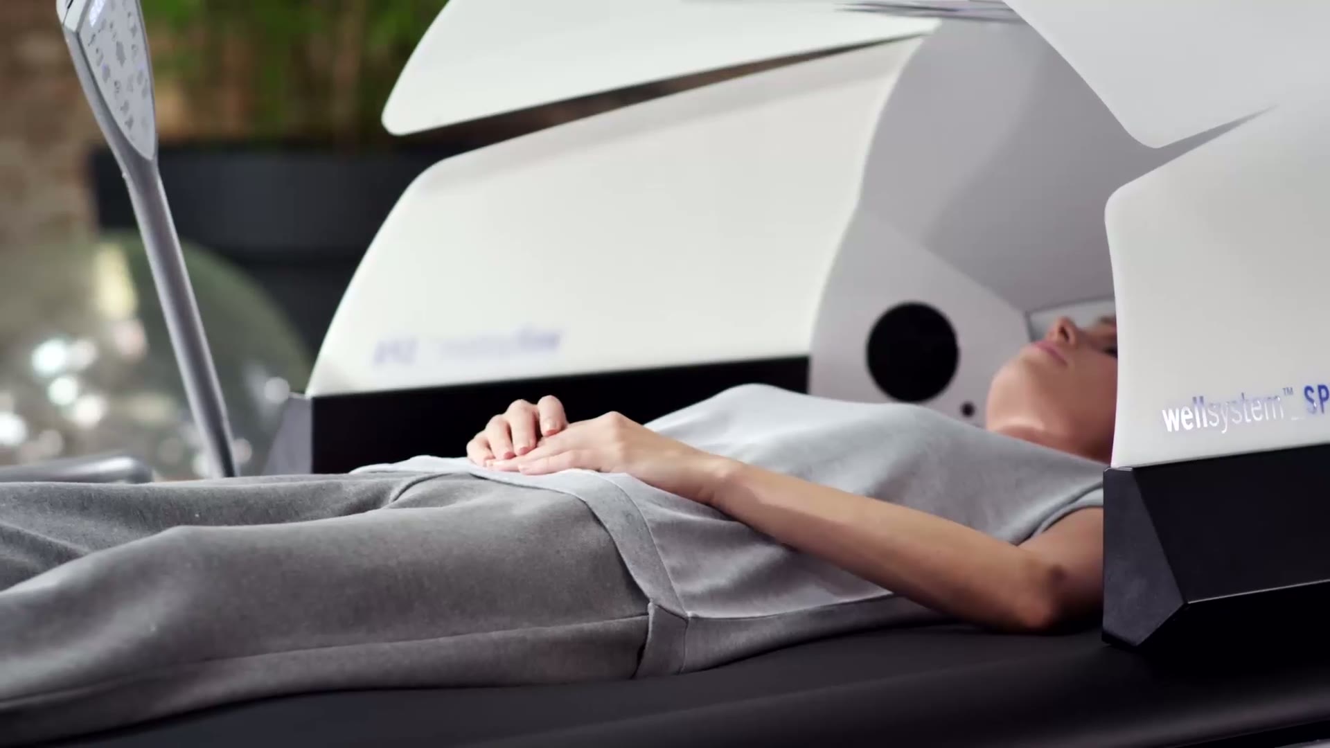 Anwendung des Wellsystem Medical mit Person