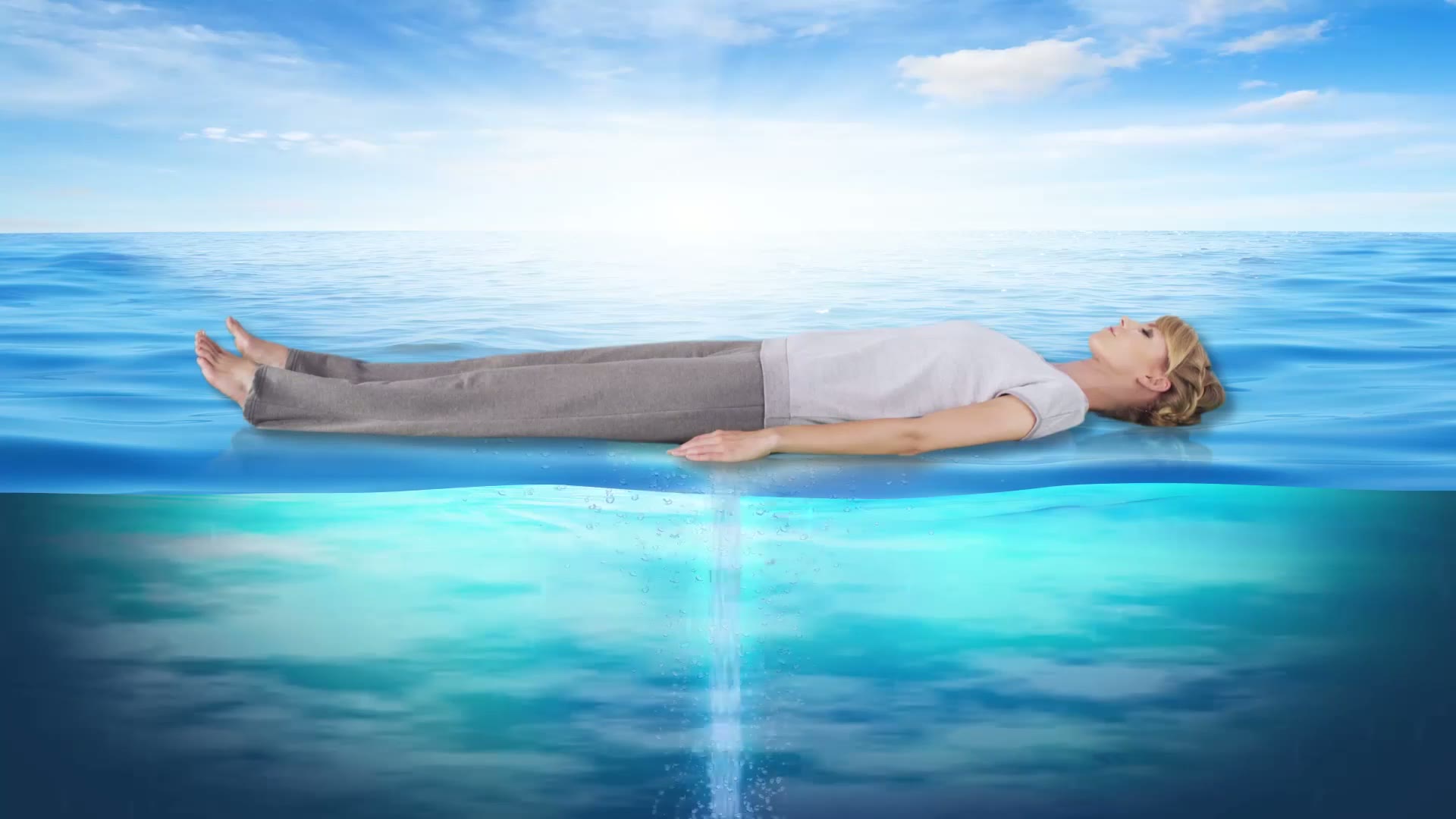 Gefühl von Schwerelosigkeit – Überwassermassage